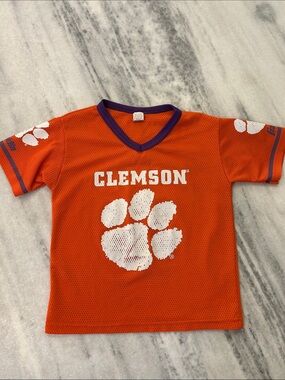 Clemson Tigers Boys Mesh Shirt sz Medium Orange